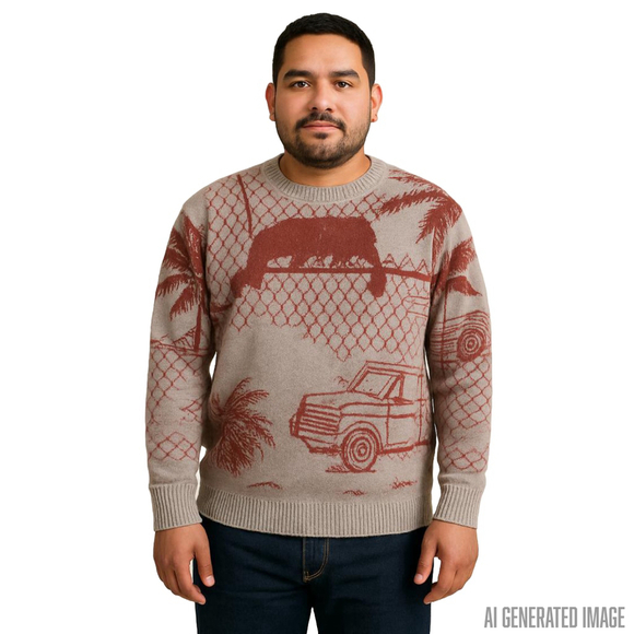 Honor the Gift Jungle Sweater XXL Gray NWT Urban Streetwear Westbrook Sold Out - Picture 1 of 9